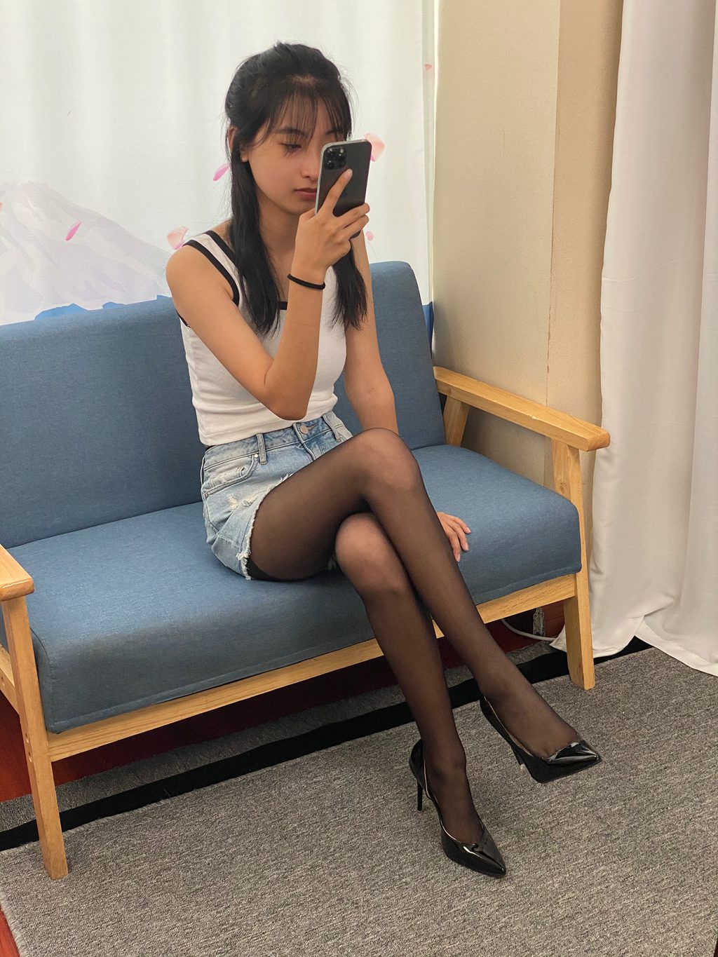 三禾摄影 NO.057 嘿丝 高跟 牛仔短裤 [138P/0.98GB] 三禾摄影-第2张