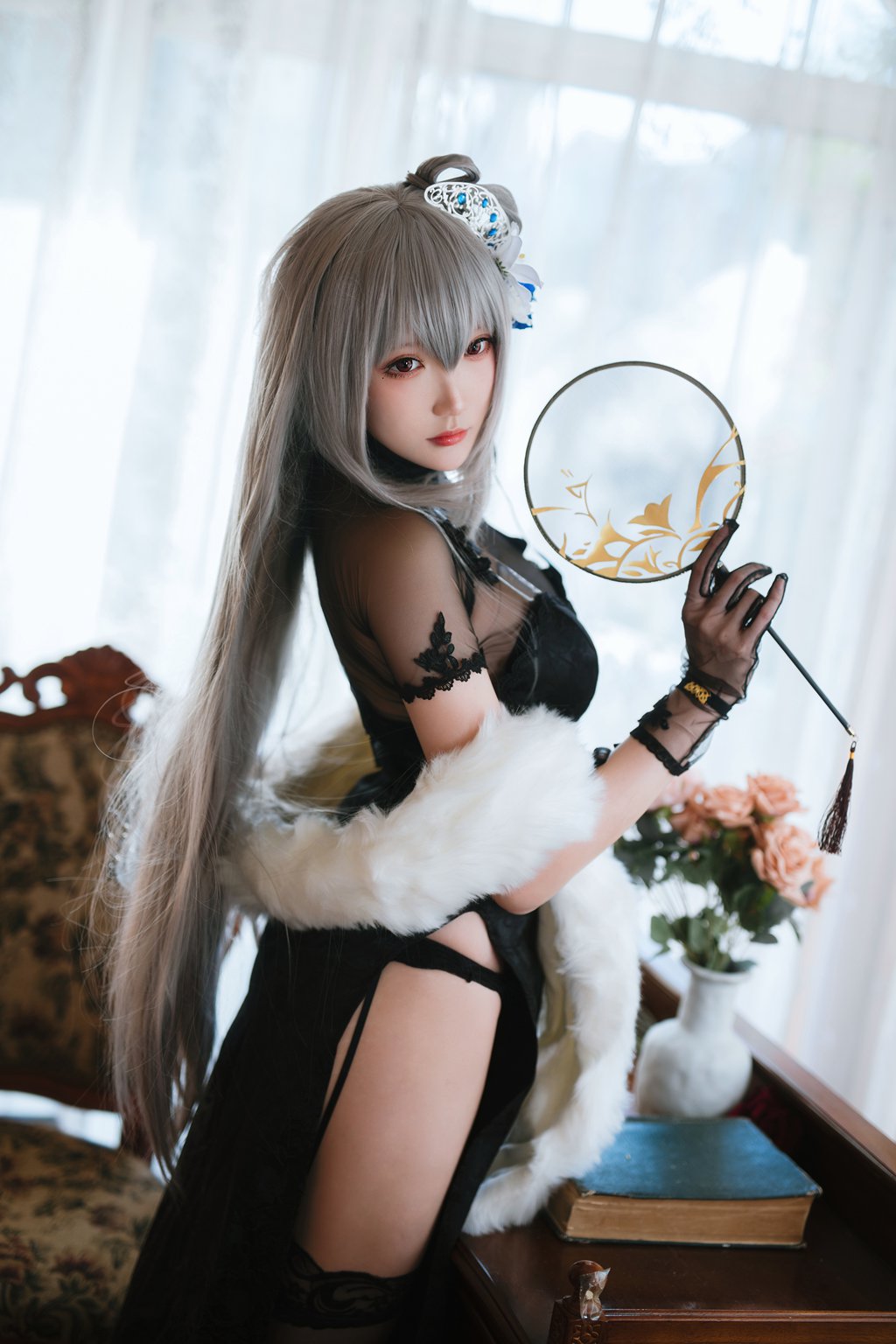 动漫Coser@瓜希酱 碧蓝航线 路易九世旗袍 [18P-83MB] 网红写真-第1张