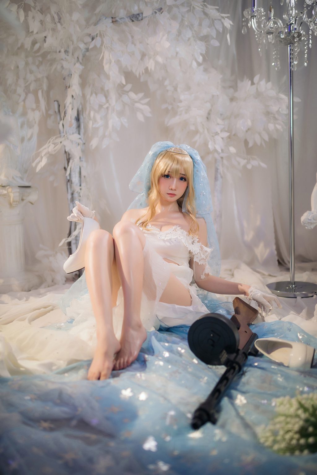 动漫博主@焖焖碳 少女前线 索米 婚纱[42P-148.8M] 网红写真-第1张