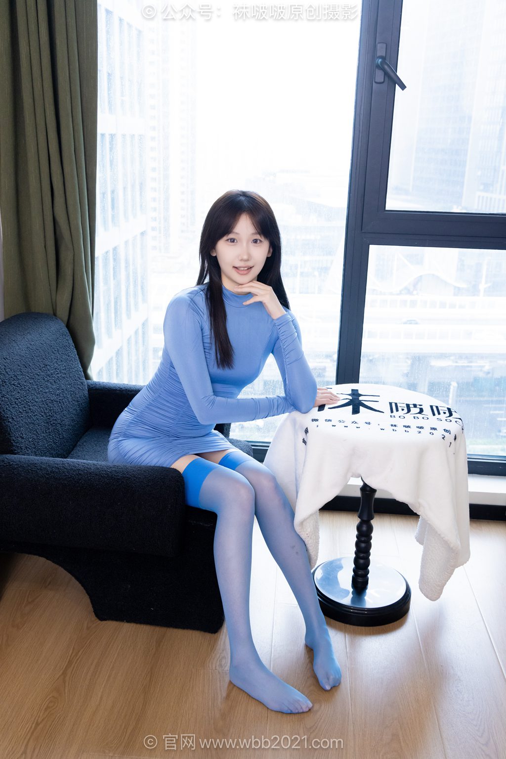 [BoBoSocks袜啵啵] NO.605 香菜-高跟长靴、薄蓝丝、薄嘿丝 [148P/1V/6.35GB] 年费专享-第1张