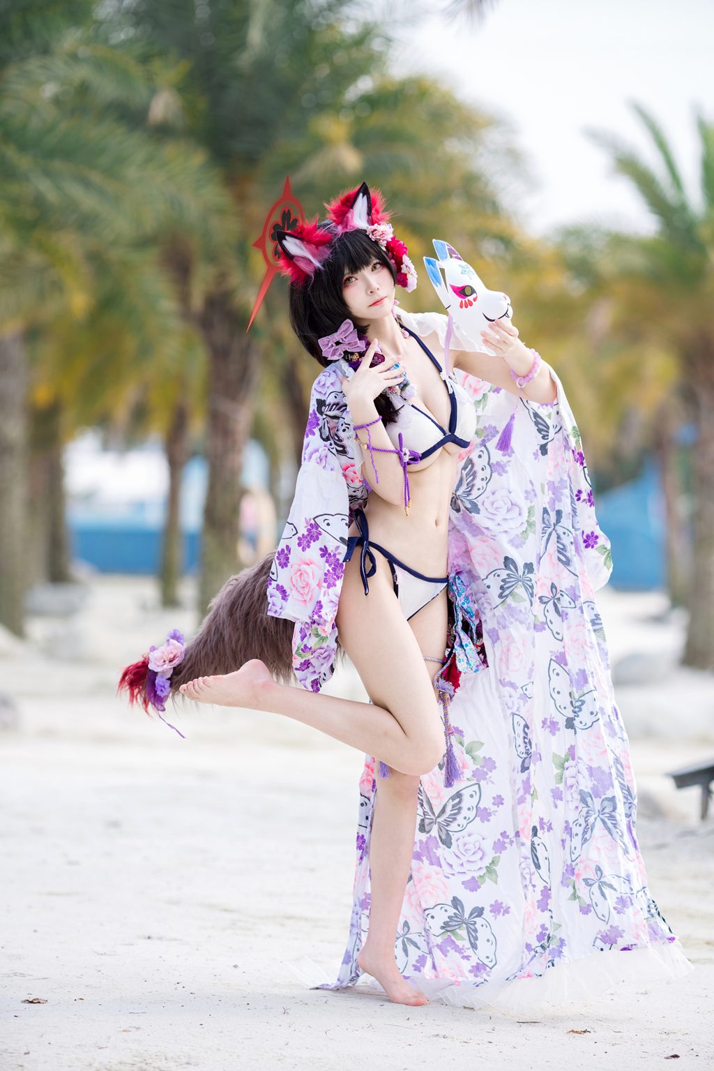 人气Coser@九柒喵 狐坂若藻水着 [23P/167MB] 网红写真-第2张