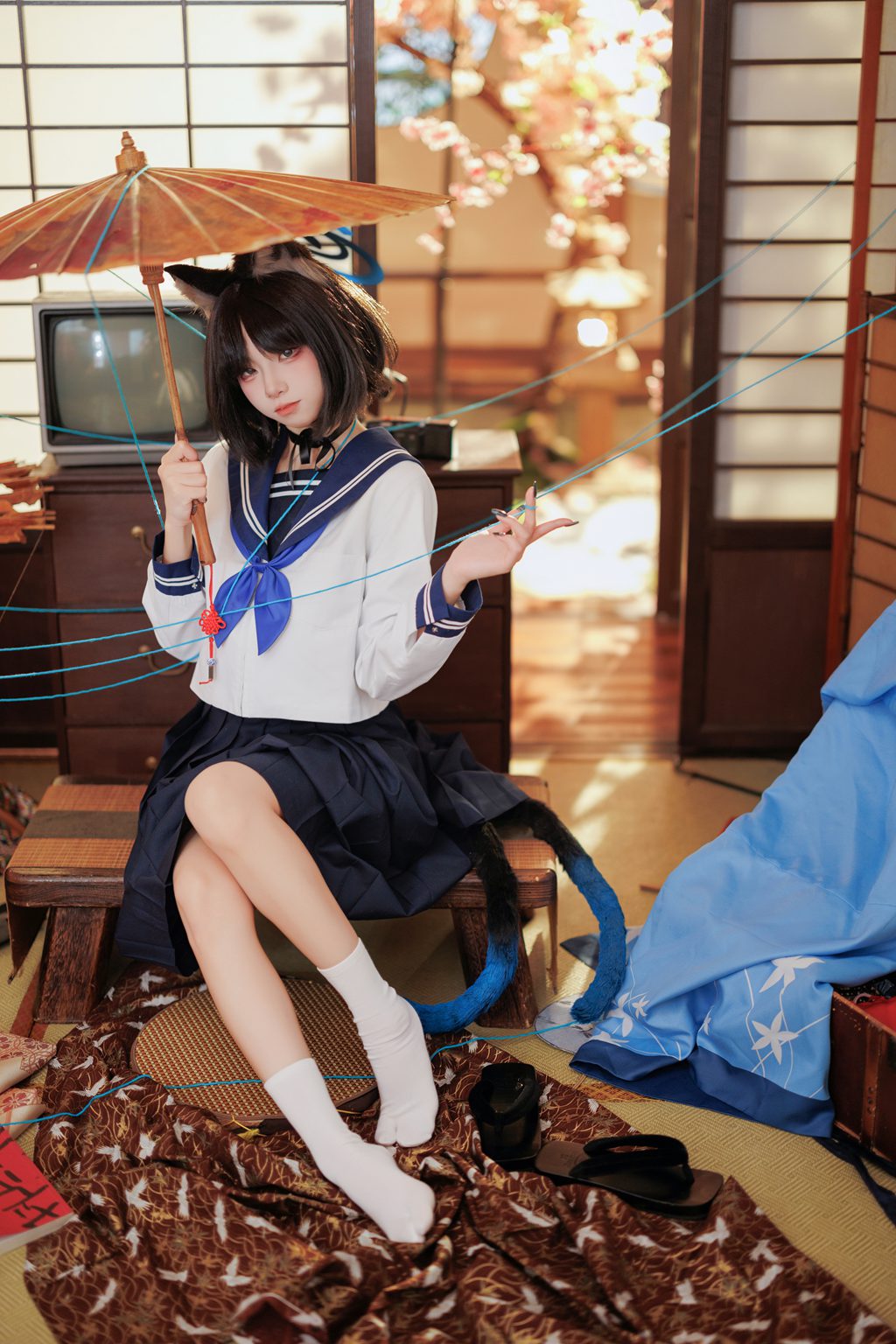 网紅Coser@纸悦Etsu_ko –桔梗毛线团[25P-191M] 网红写真-第1张