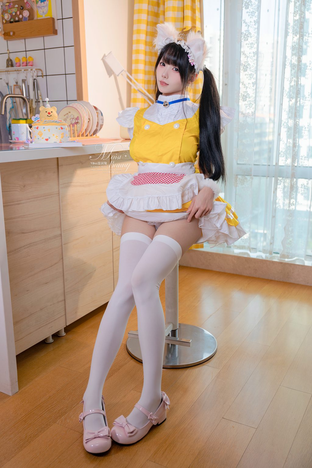 网紅博主@咬一口兔娘(黏黏团子兔) 诞生日限定 『兔子味蛋糕』 [114P/3V/3.09G] 网红写真-第1张