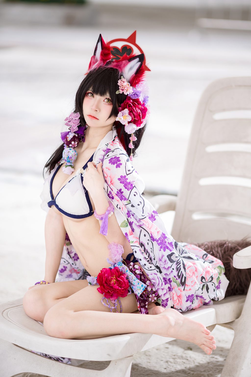 人气Coser@九柒喵 狐坂若藻水着 [23P/167MB] 网红写真-第1张