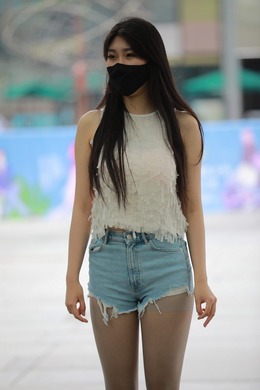 魔镜街拍 NO.182-牛仔短裤丝袜女孩[137P/123MB] 其它写真-第2张