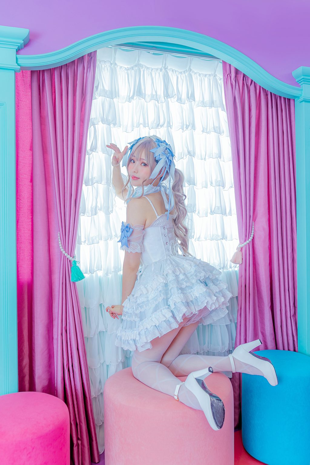 台湾Coser@ElyEE子 July-Tier 3 B.Blue Ribbon Sweets藍絲帶甜點 [26P3V76MB] 网红写真-第4张