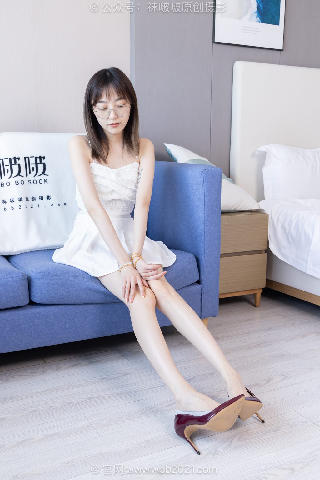 [BoBoSocks袜啵啵] NO.621 稚予-高跟鞋、浅灰色船袜、裸足 [140P/1V/4.86GB] 年费专享-第4张