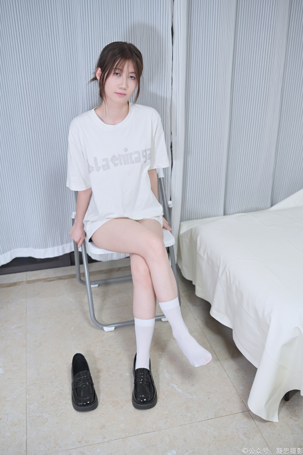凝思摄影 NO.054 小慧（T恤、短白丝、小皮鞋）[150P/1V/5.54G] 凝思摄影-第3张