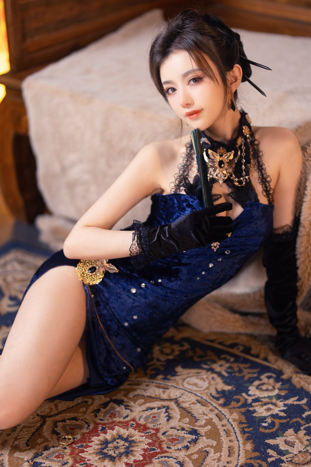人气动漫Coser@Shika小鹿鹿 烽火经年旗袍[24P-2V-146M] 网红写真-第3张