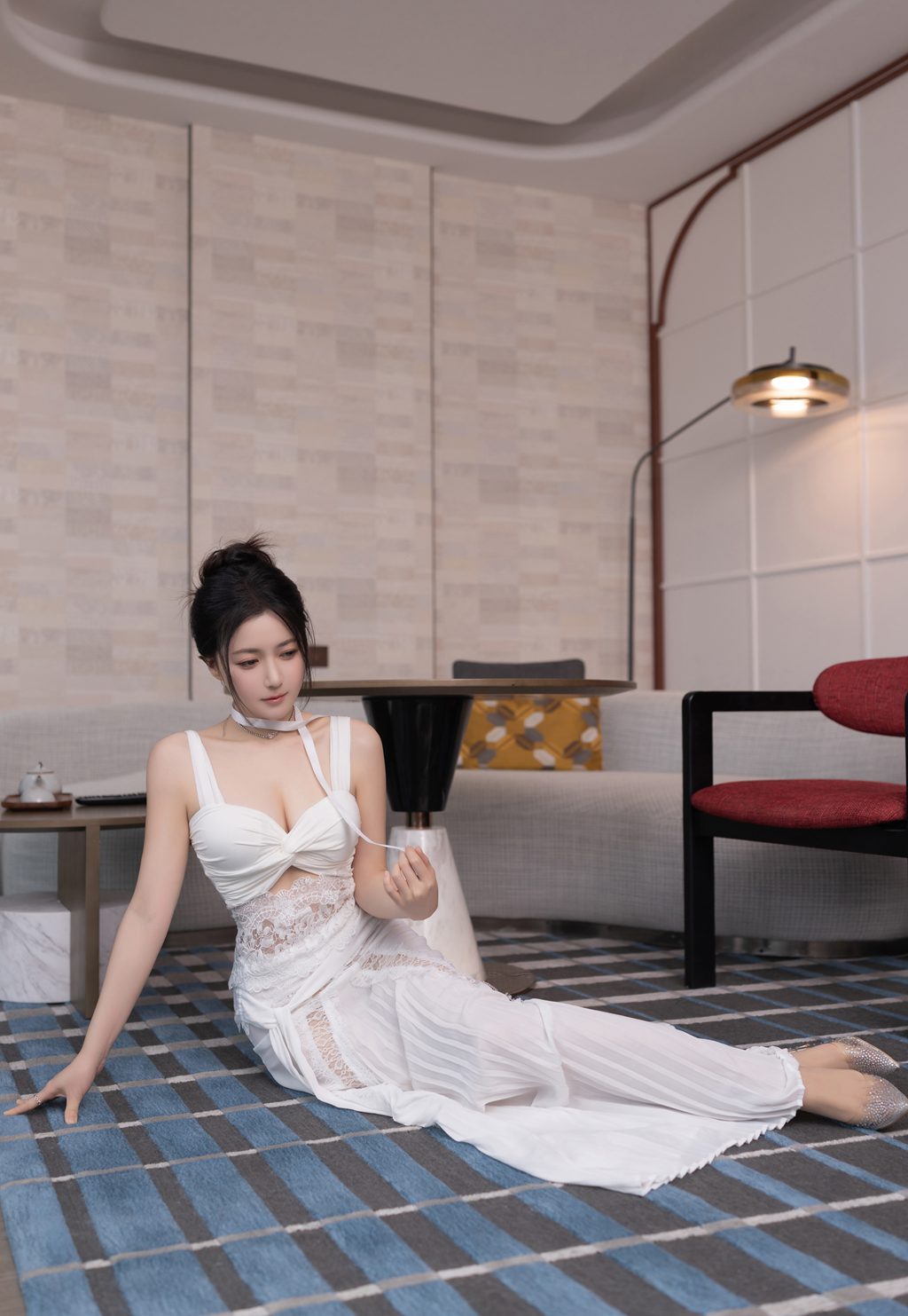 秀人内购@鱼子酱Fish – 内购系列 白裙[120P/1.21GB] 其它写真-第3张