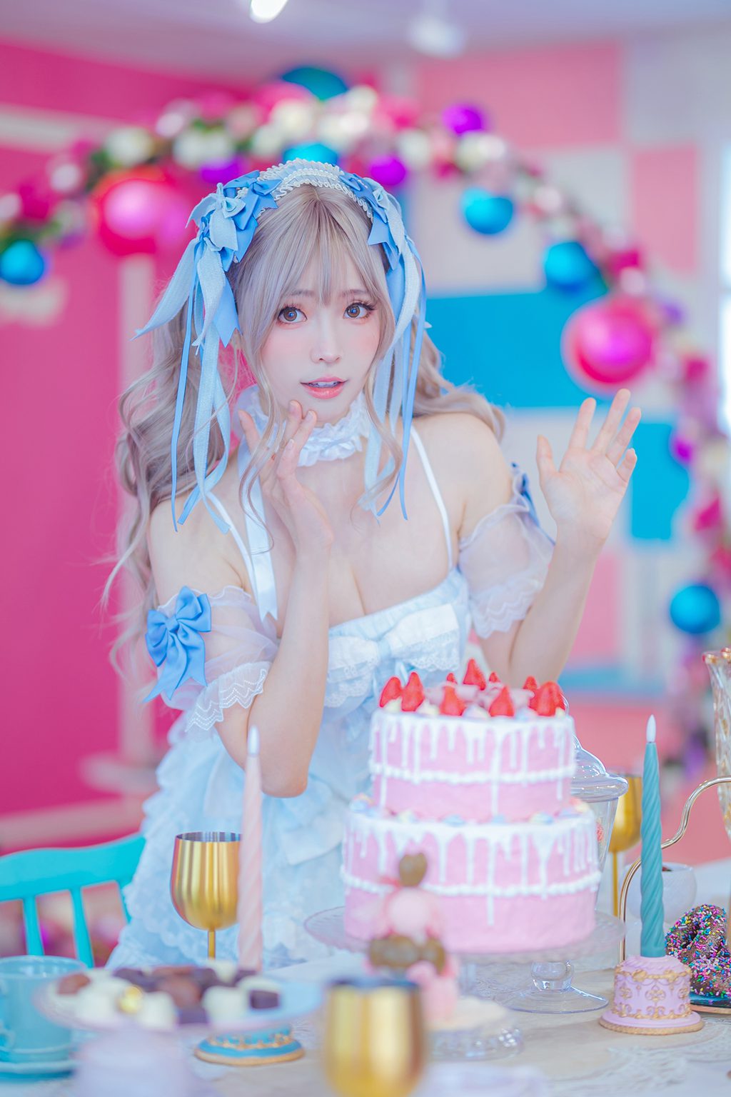 台湾Coser@ElyEE子 July-Tier 3 B.Blue Ribbon Sweets藍絲帶甜點 [26P3V76MB] 网红写真-第3张