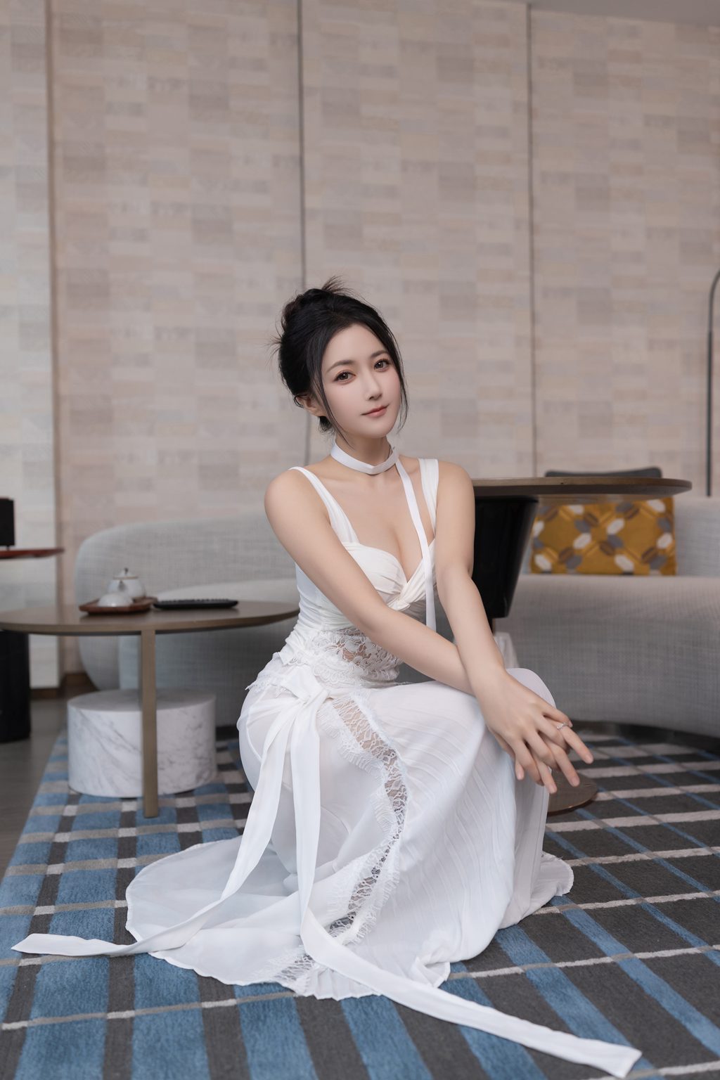 秀人内购@鱼子酱Fish – 内购系列 白裙[120P/1.21GB] 其它写真-第1张