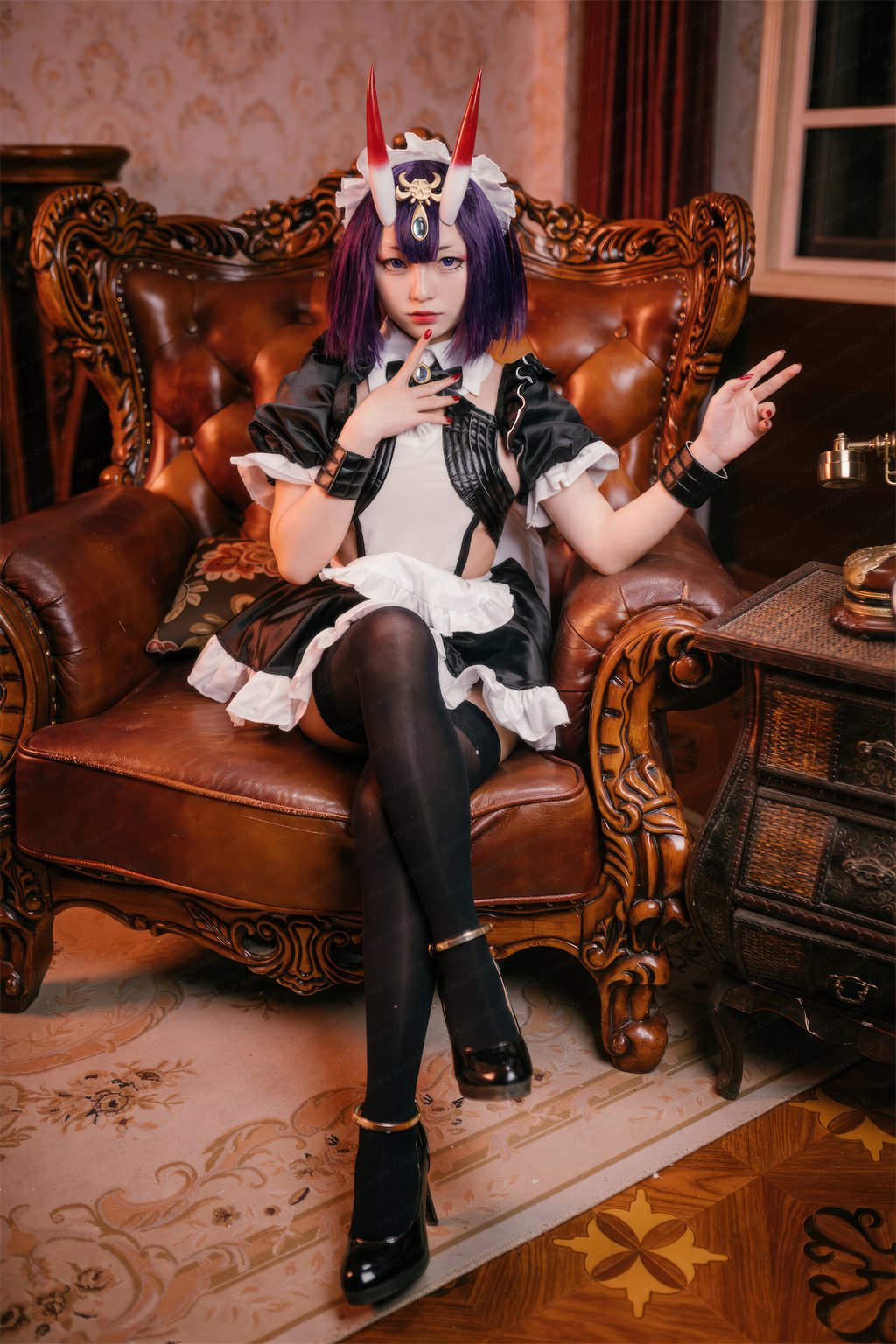 动漫博主@花铃 FGO 酒吞童子 女仆 [72P/698MB] 网红写真-第1张