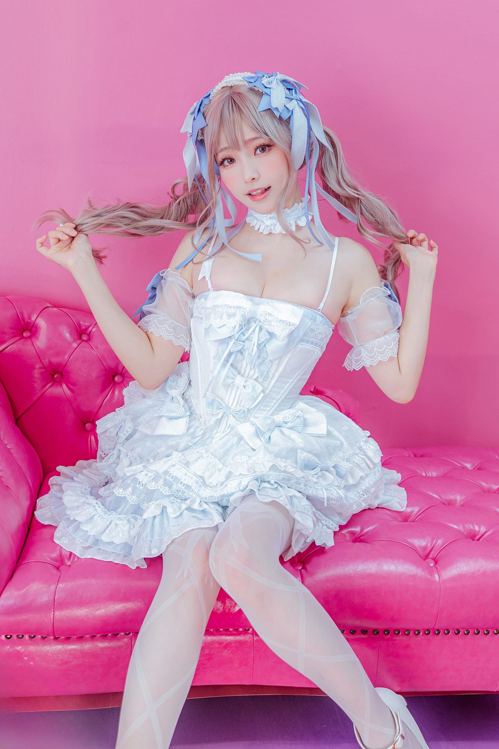 台湾Coser@ElyEE子 July-Tier 3 B.Blue Ribbon Sweets藍絲帶甜點 [26P3V76MB] 网红写真-第1张