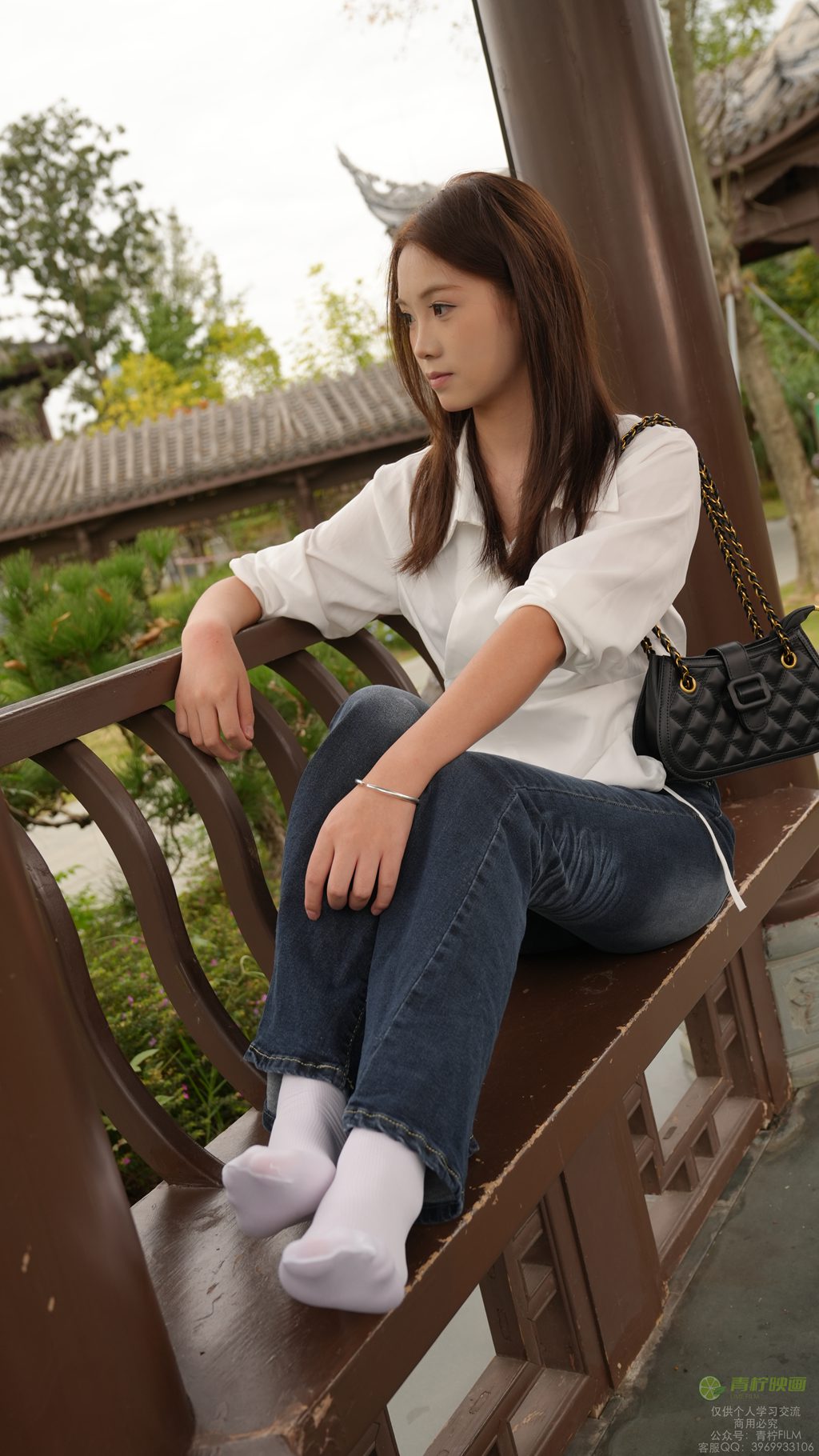 [青柠映画] NO.125 兰兰 白袜素甲素材（全套版）[127P/2V/7.02G] 年费专享-第1张