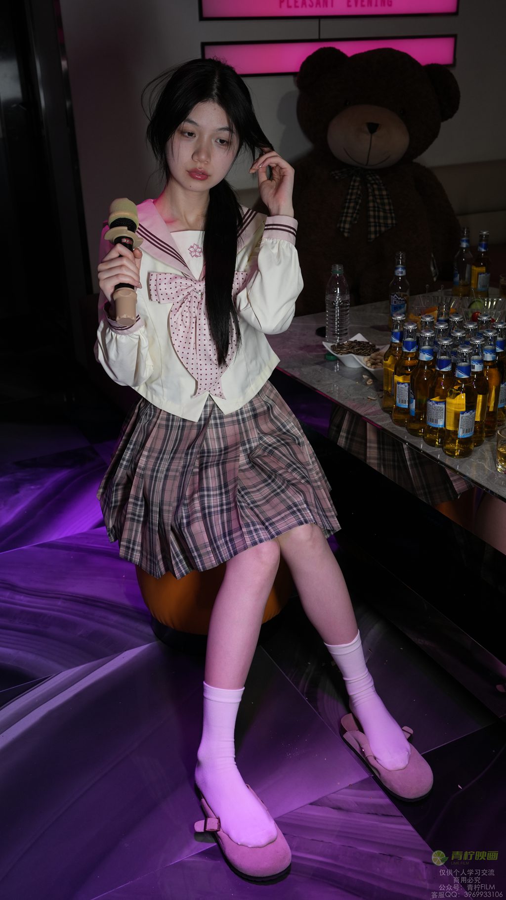 [青柠映画] NO.140 小小 白袜KTV素甲素材（全套版）[155P/2V/7.68G] 年费专享-第4张