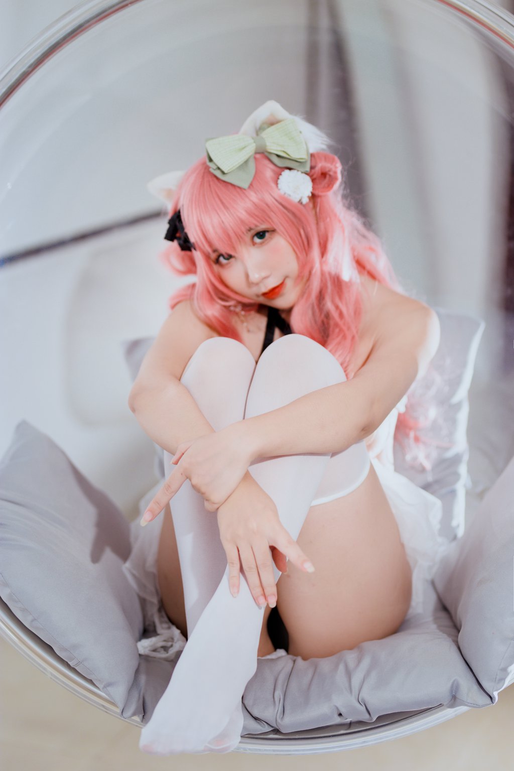 知名动漫博主@九曲Jean 粉发妹妹 [46P-256MB] 网红写真-第4张