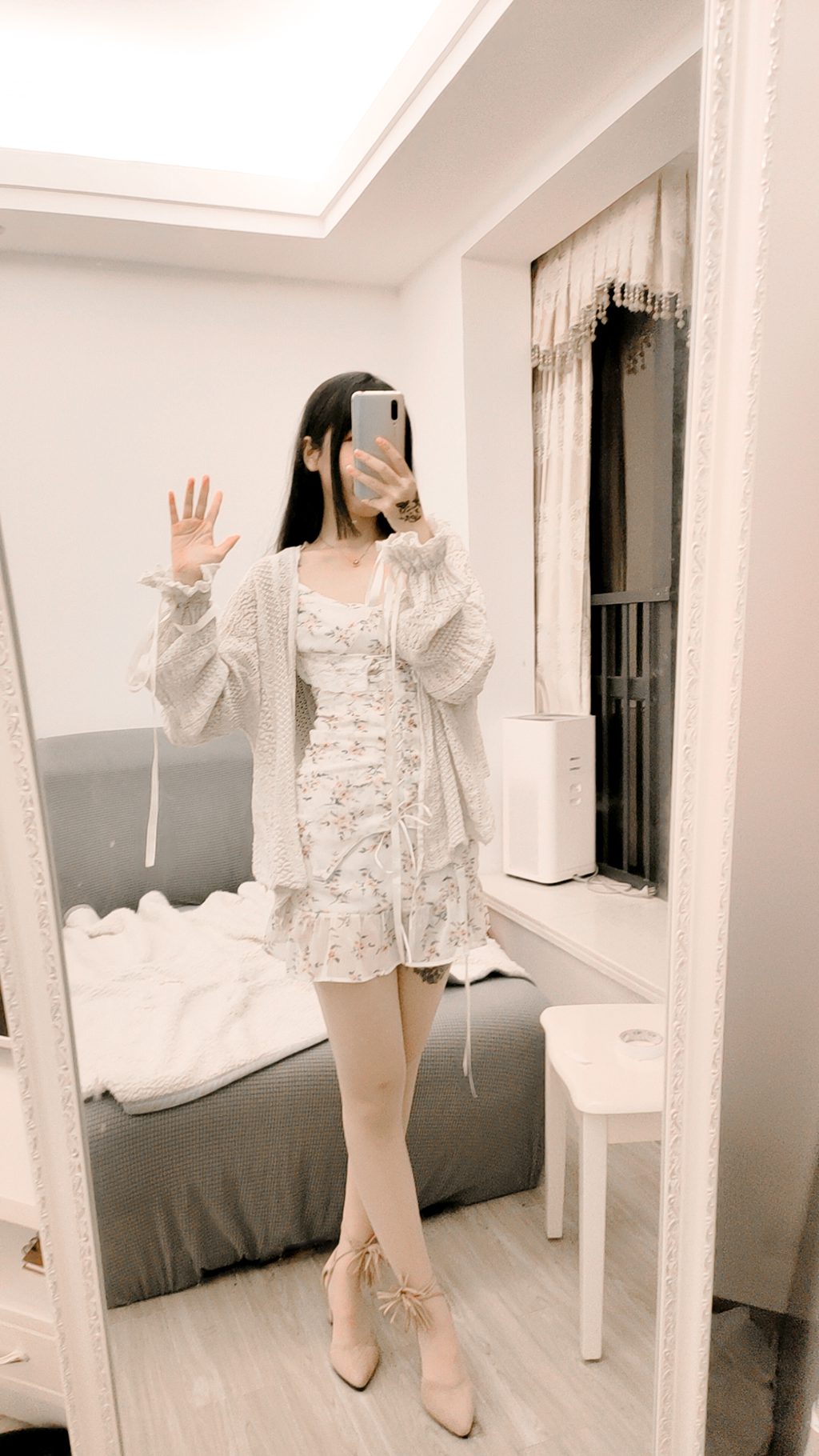 动漫博主@不呆猫 温柔风连衣裙 [15P-18MB] 网红写真-第3张