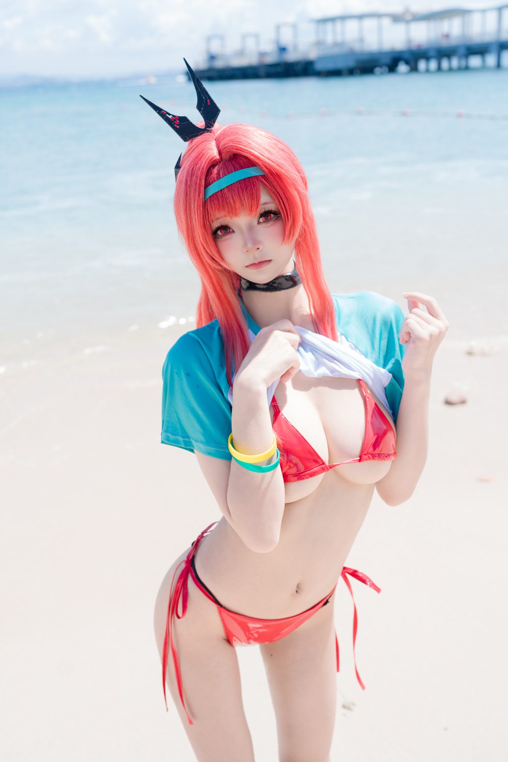 人气Coser@九柒喵 Nikke 拉毗泳装 [11P/348MB] 网红写真-第3张