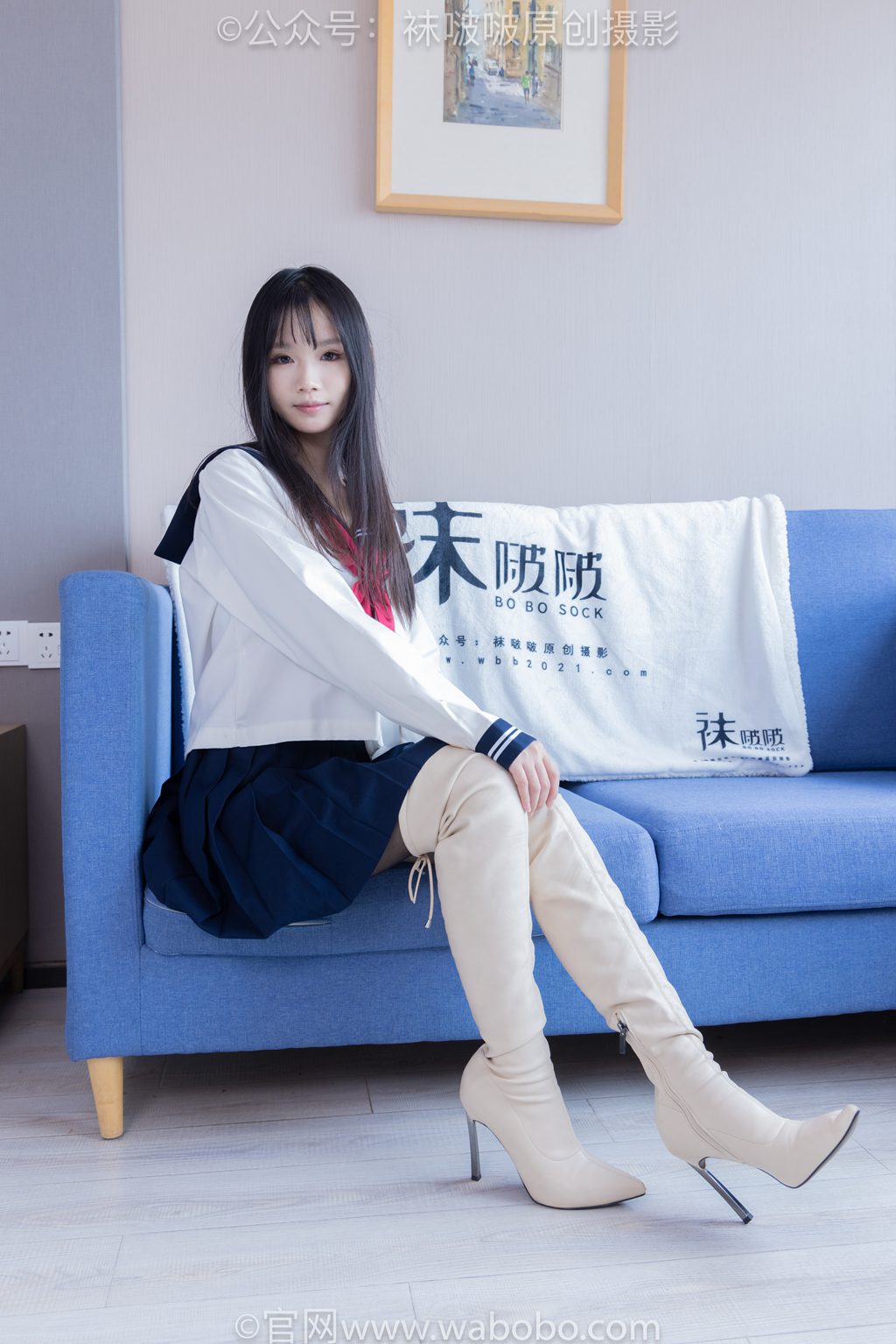 [BoBoSocks袜啵啵] NO.642 甜甜圈-过膝靴、板鞋、白棉袜、薄嘿丝 [152P/1V/6.68GB] 年费专享-第3张