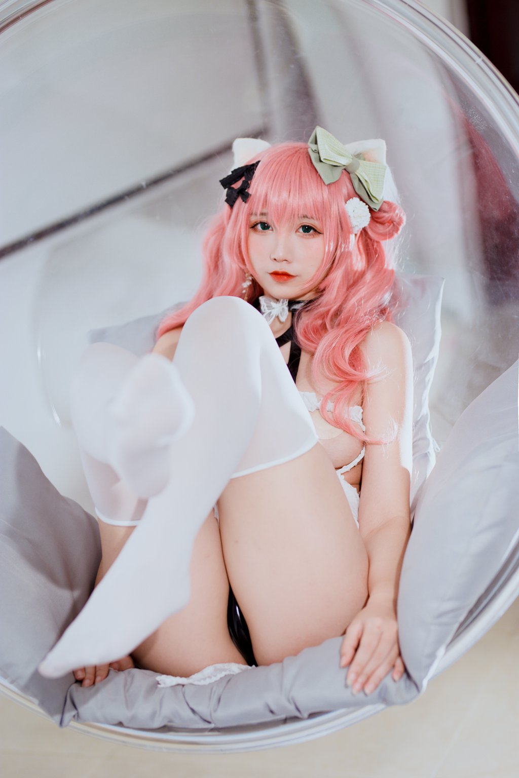 知名动漫博主@九曲Jean 粉发妹妹 [46P-256MB] 网红写真-第3张