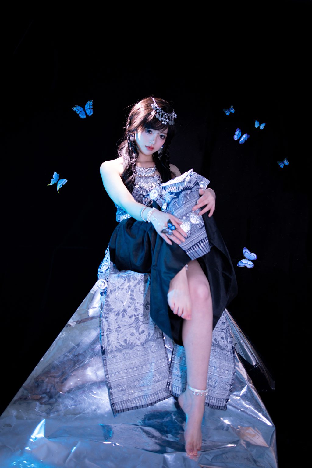 颜值博主@星黛鹿鹿i 苗疆蓝蝶 [52P/403MB] 网红写真-第3张