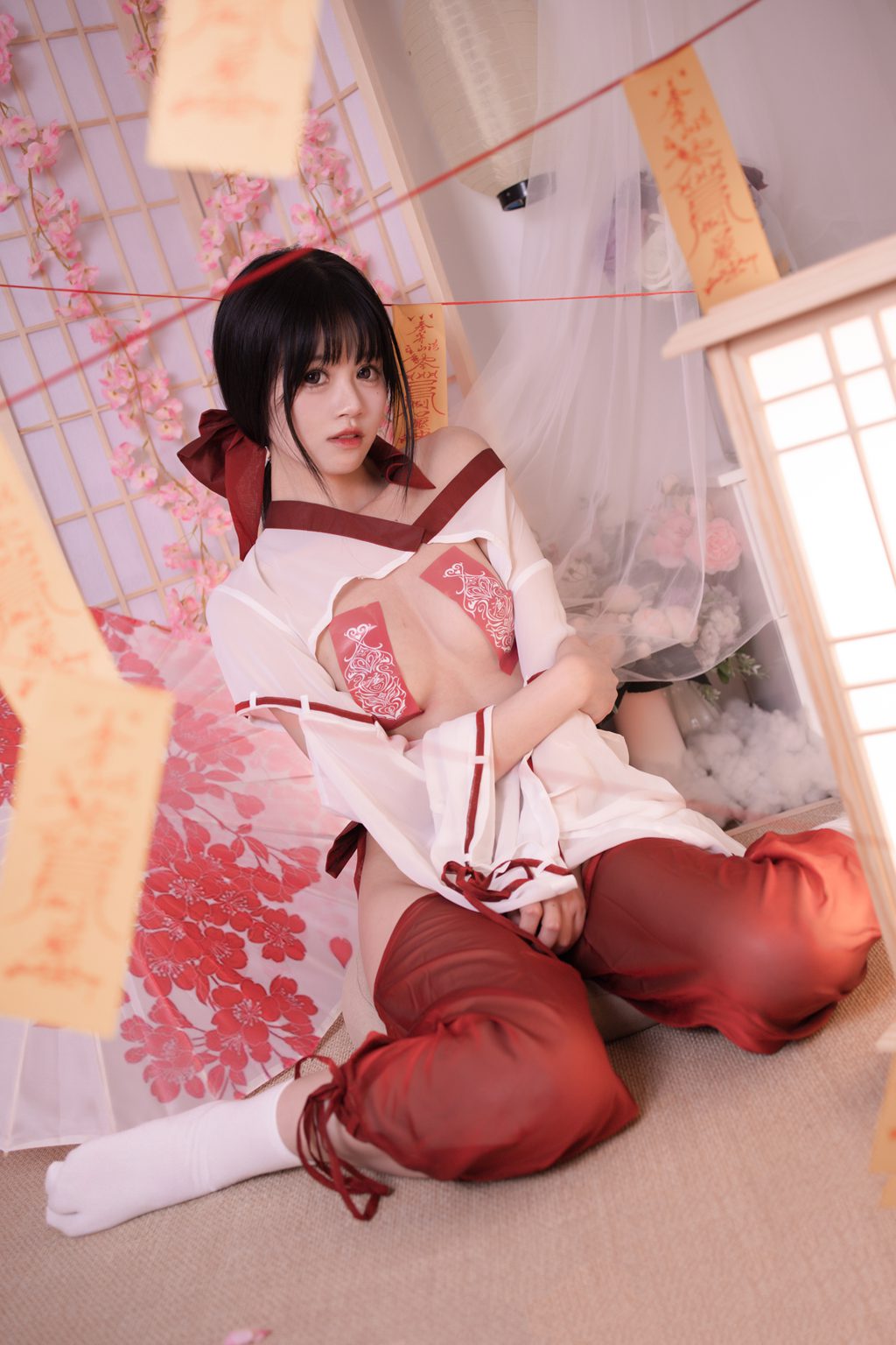 颜值博主@星黛鹿鹿i 祈福巫女 [56P/421MB] 网红写真-第3张