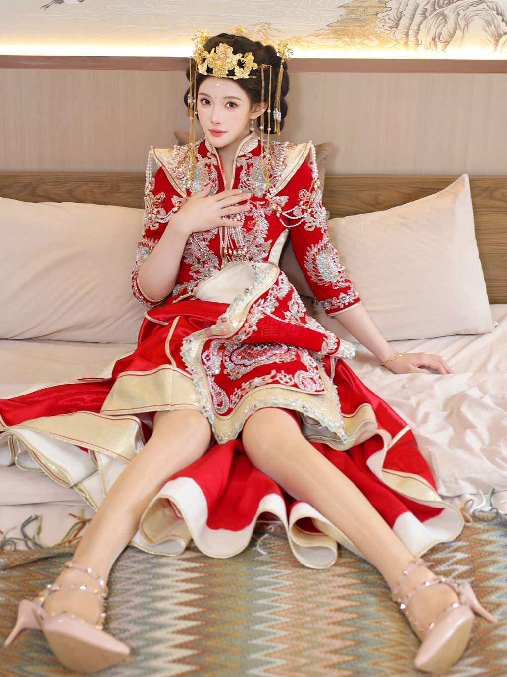 秀人模特@梨霜-内购无水印-新娘子[113P／505MB] 年费专享-第2张