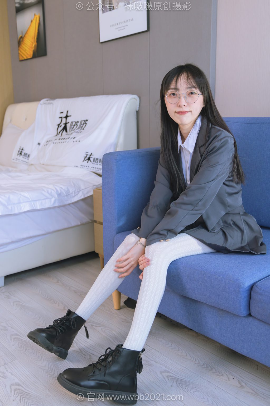 [BoBoSocks袜啵啵] NO.637 稚予-短靴、厚白丝、学苑风 [140P/1V/5.06GB] 年费专享-第2张