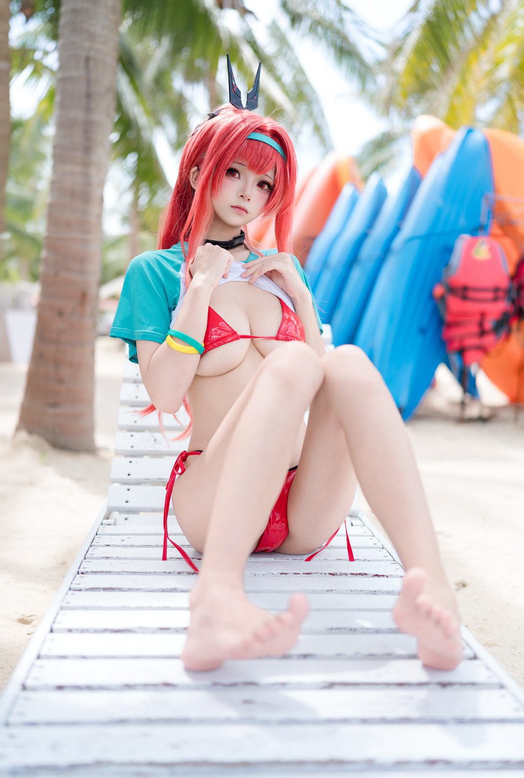 人气Coser@九柒喵 Nikke 拉毗泳装 [11P/348MB] 网红写真-第2张