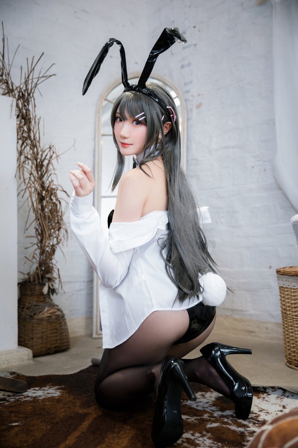 动漫Coser@瓜希酱 樱岛麻衣 兔女郎[31P-72M] 网红写真-第4张