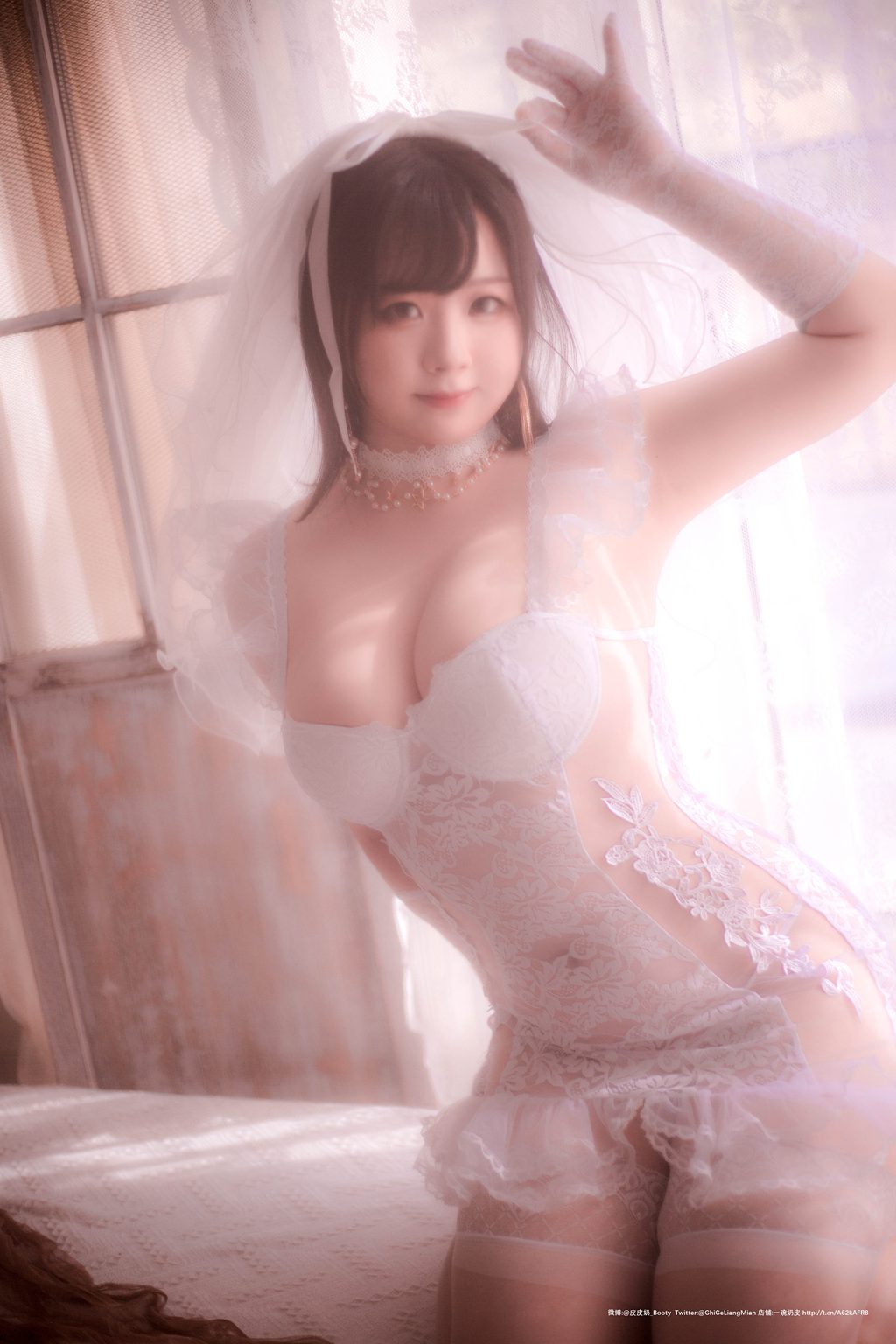 微博人气博主@皮皮奶可可爱了-朦胧婚纱 [66P-52MB] 网红写真-第4张