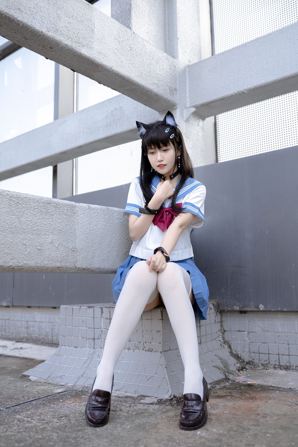 动漫博主@不呆猫 天台小m猫[96P-1V-665MB] 网红写真-第4张