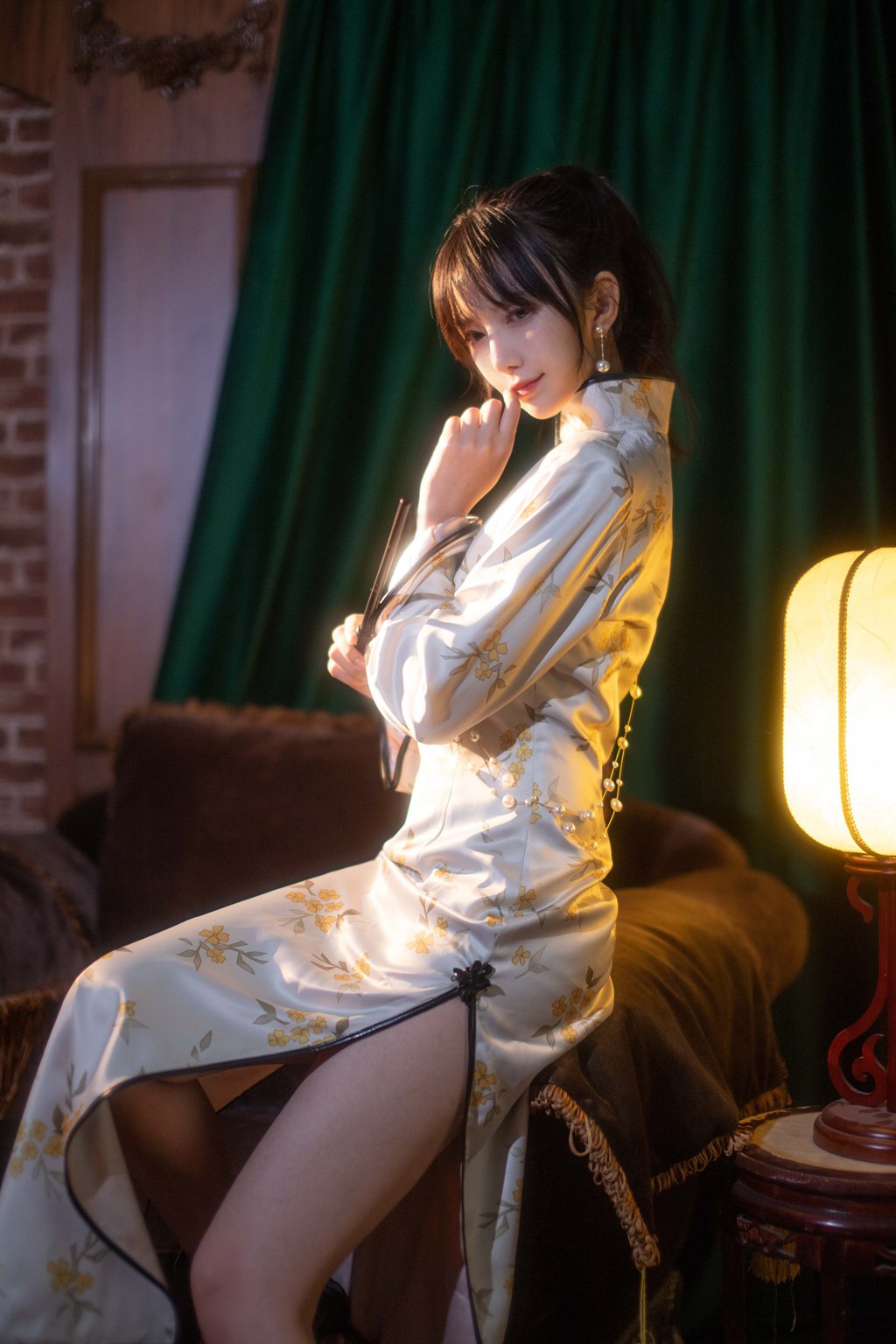 人气动漫Coser@Shika小鹿鹿 中秋旗袍[12P-95M] 网红写真-第4张