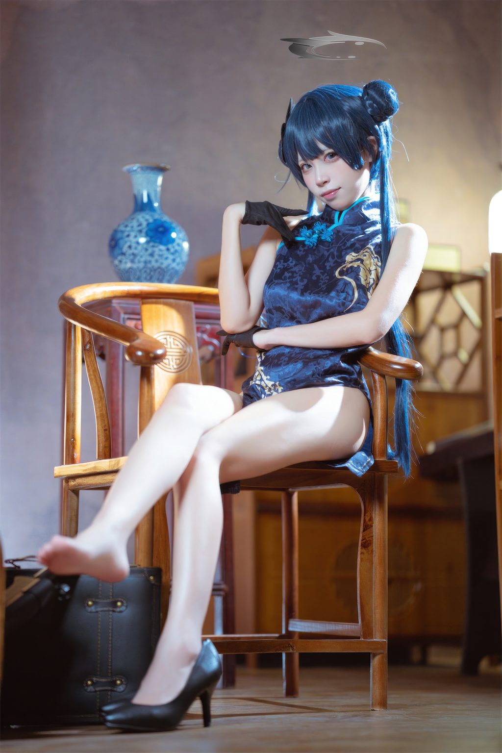 网紅Coser@三無人型 –龙华妃咲 旗袍[42P-407M] 网红写真-第4张
