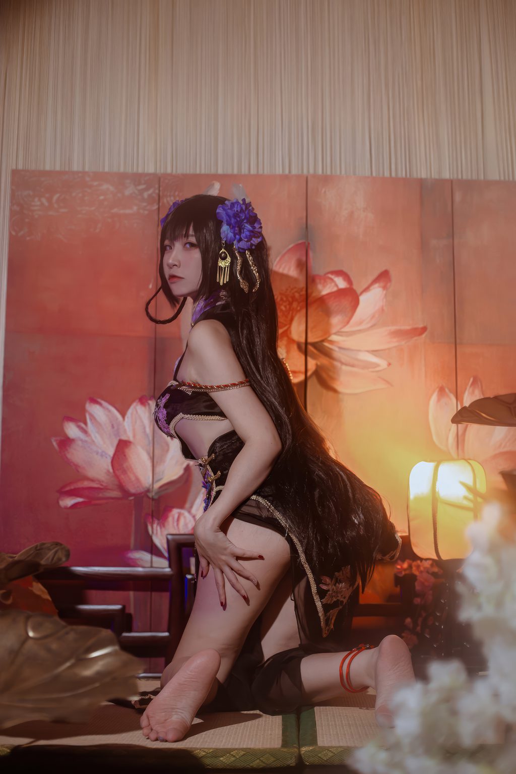 人气Coser动漫博主@二佐Nisa 碧蓝航线-比叡鲟旗袍[24P-240M] 网红写真-第3张