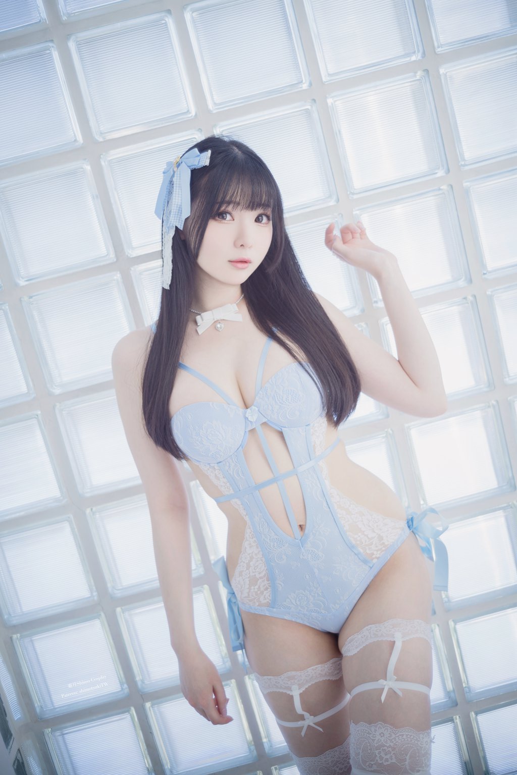人气Coser@霜月shimo Blue Lingerie[41P-310M] 网红写真-第3张