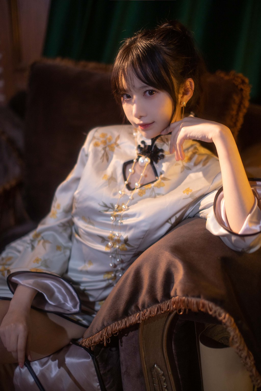 人气动漫Coser@Shika小鹿鹿 中秋旗袍[12P-95M] 网红写真-第3张