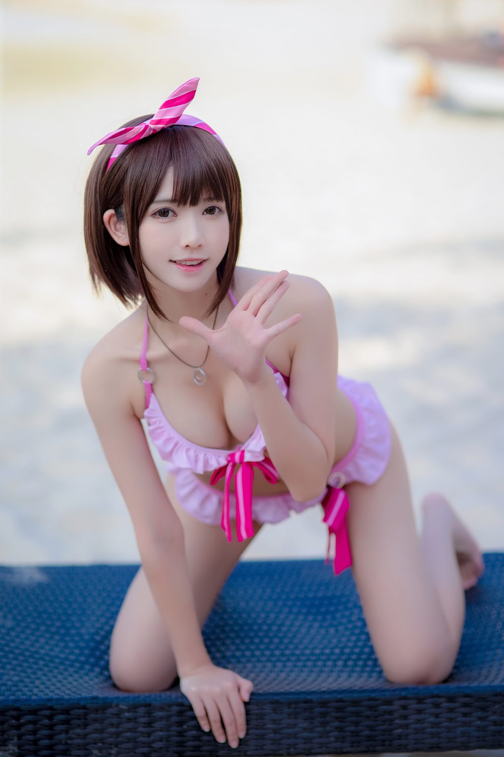人气动漫Coser@面饼仙儿 加藤惠泳装[20P-138M] 网红写真-第2张