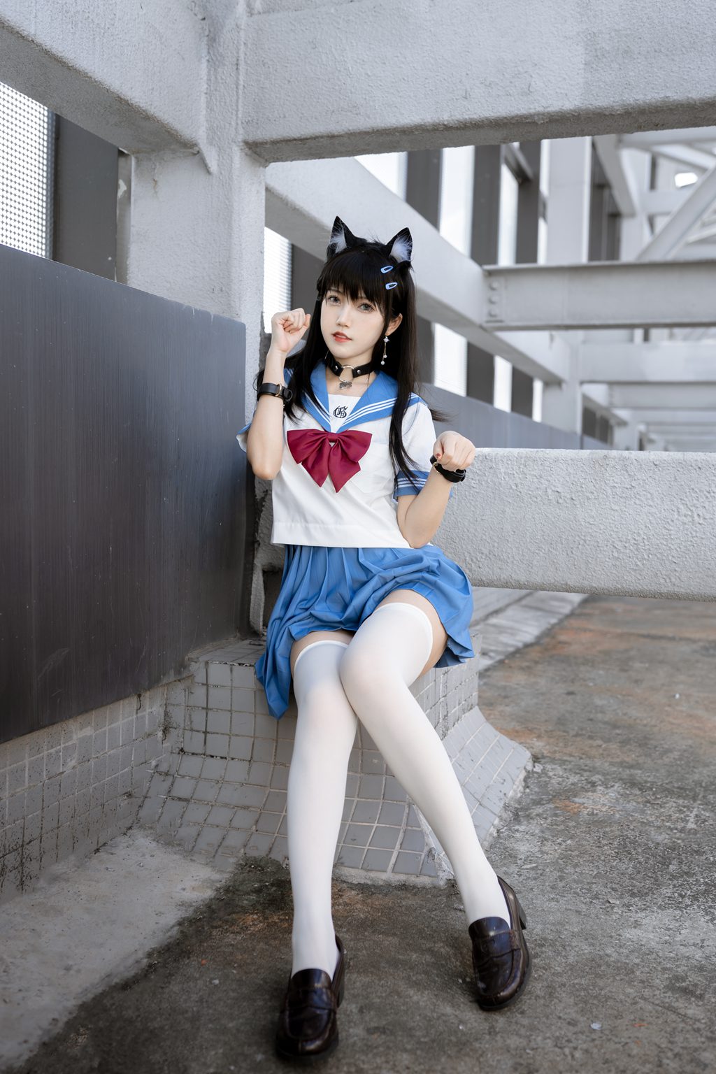 动漫博主@不呆猫 天台小m猫[96P-1V-665MB] 网红写真-第2张