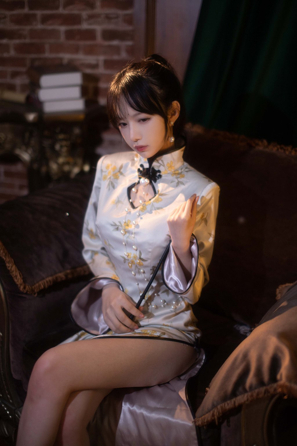 人气动漫Coser@Shika小鹿鹿 中秋旗袍[12P-95M] 网红写真-第2张