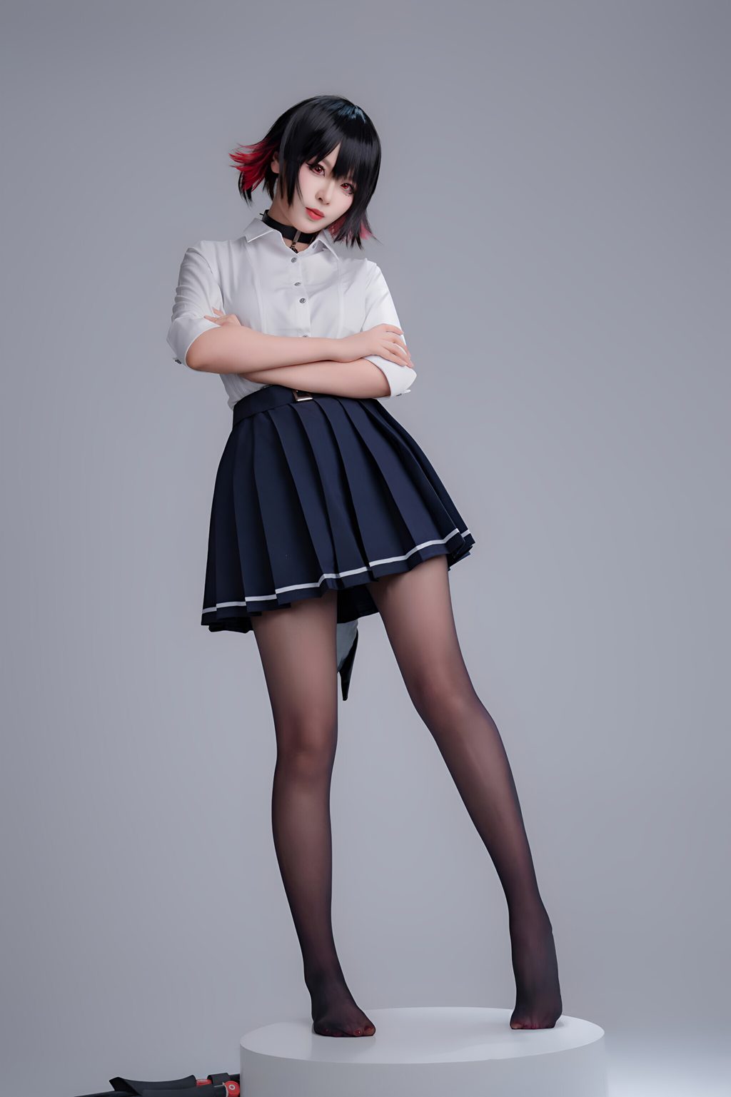 动漫Coser@轩萧 鲨鱼妹JK[101P-1V-551.5M] 网红写真-第1张