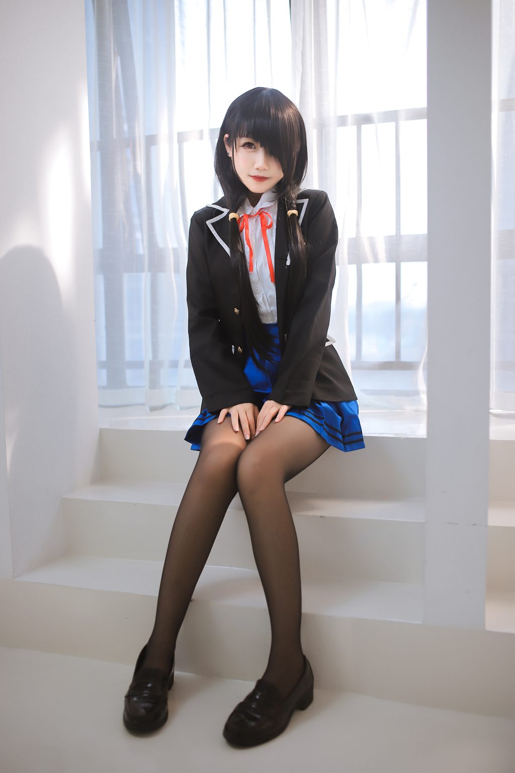 动漫博主@不呆猫 狂三黑丝白丝[55P-510MB] 网红写真-第1张