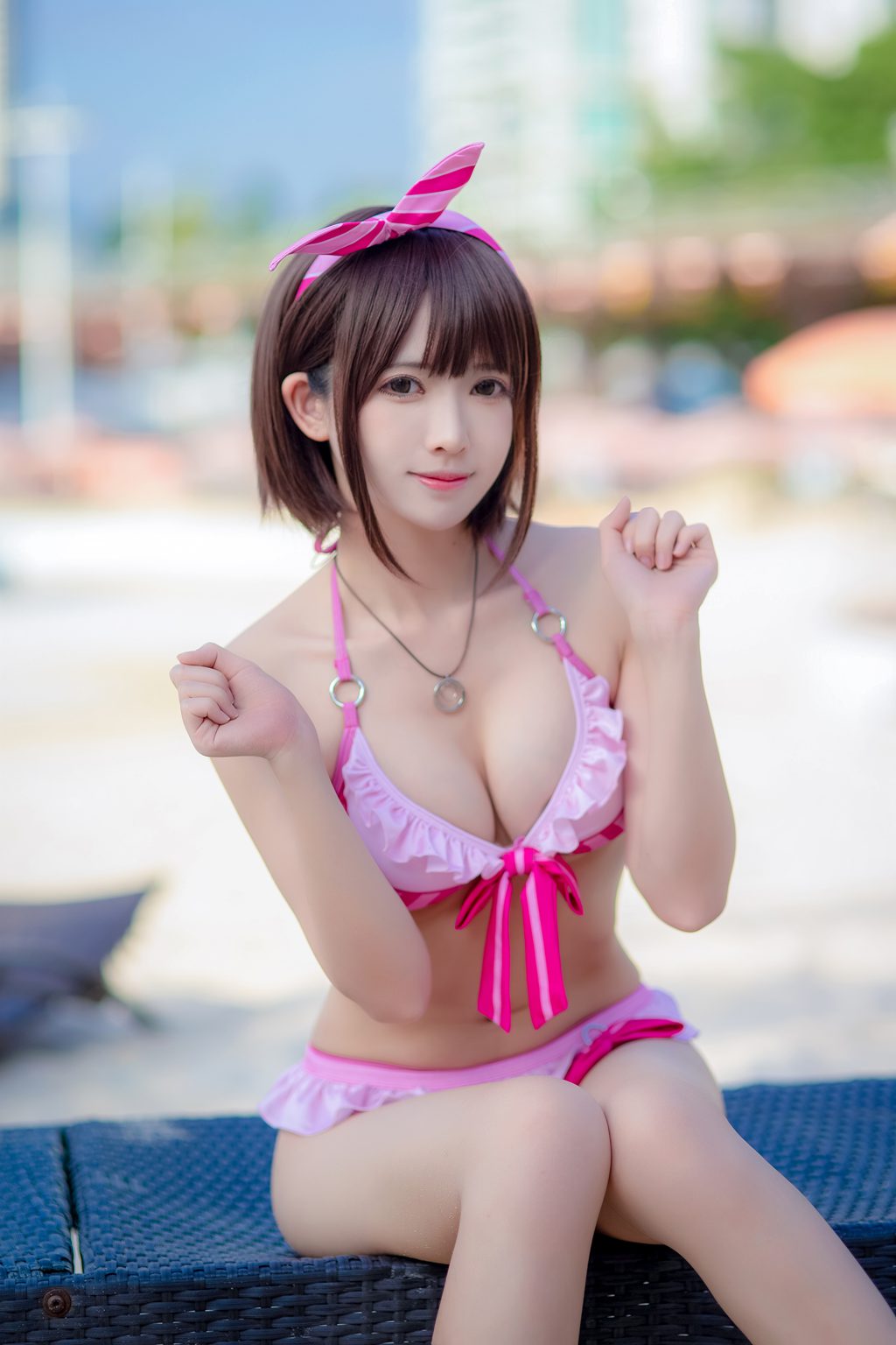 人气动漫Coser@面饼仙儿 加藤惠泳装[20P-138M] 网红写真-第1张