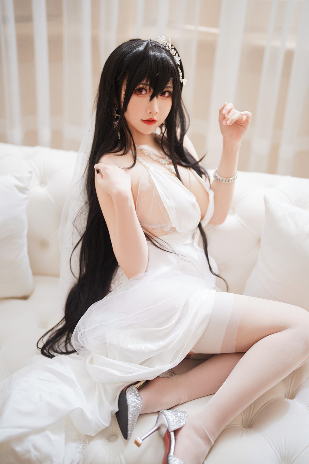 人气动漫Coser@面饼仙儿 碧蓝航线 大凤 婚纱 [32P-466MB] 网红写真-第1张