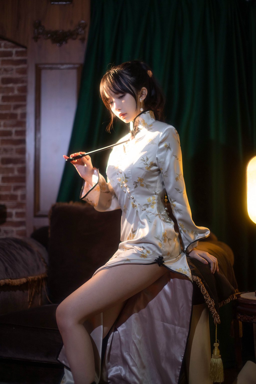 人气动漫Coser@Shika小鹿鹿 中秋旗袍[12P-95M] 网红写真-第1张