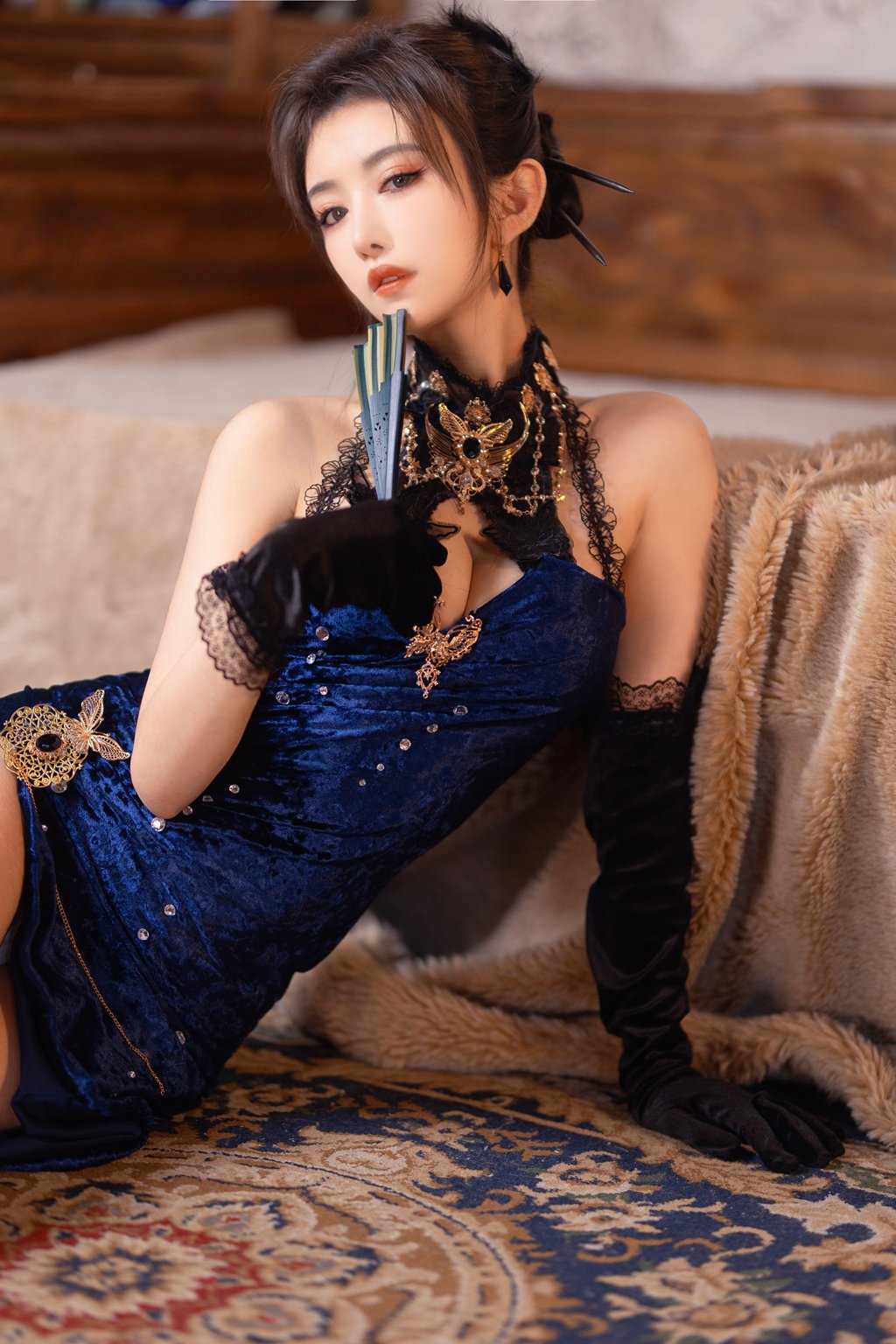 人气动漫Coser@Shika小鹿鹿 烽火经年旗袍[24P-2V-314M] 网红写真-第2张