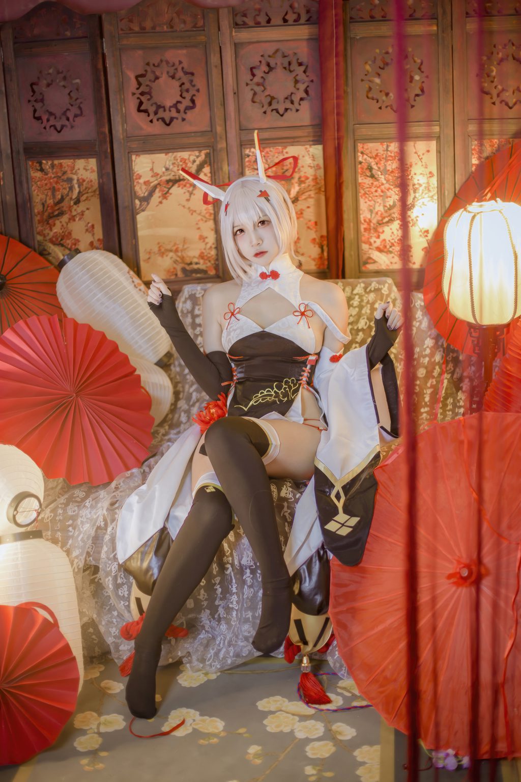 人气Coser动漫博主@二佐Nisa 碧蓝航线-绫波新春旗袍[27P-139M] 网红写真-第1张