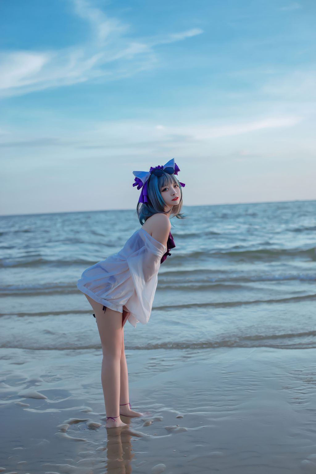 人气Coser动漫博主@二佐Nisa 碧蓝航线-柴郡泳装[30P-227M] 网红写真-第1张