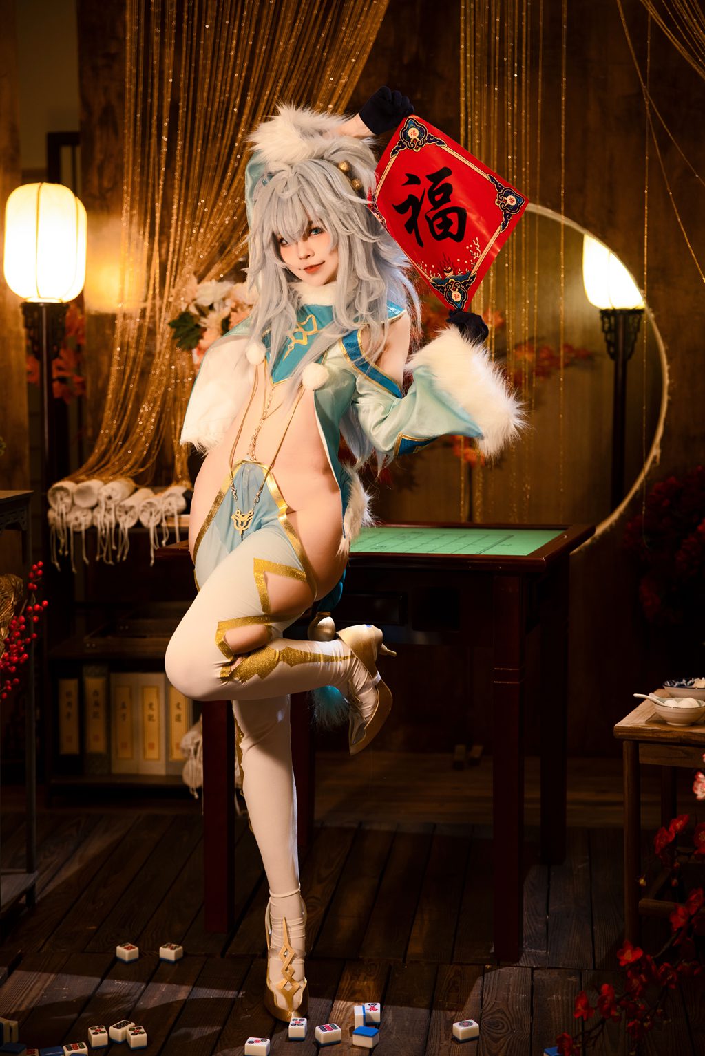 动漫博主@G44不会受伤 芙洛伦春节[30P-337M] 网红写真-第4张